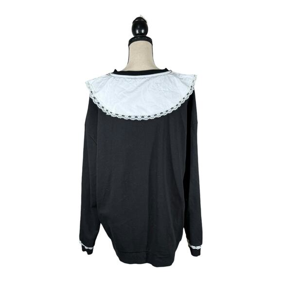 New Girl Order X Hello Kitty Lace Collar Sweatshirt Womens Size 12 - Picture 5 of 6
